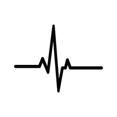 Electrocardiogram ecg heart rhythm line, isolated on