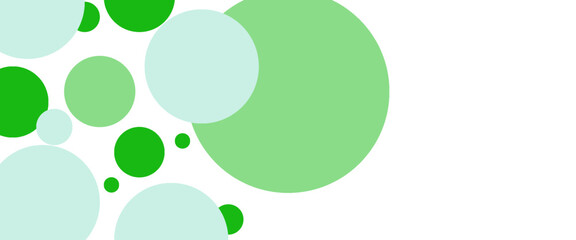 Light Green vector banner with circles, spheres. Abstract spots.