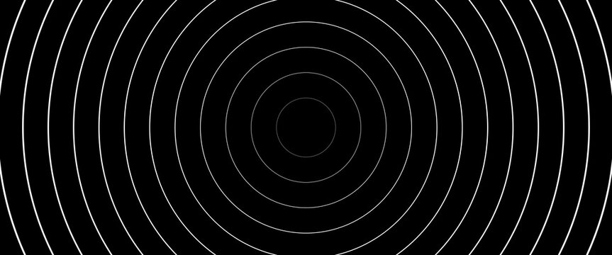 Seamless circular lines pattern radio wave background, radio wave illustration background.