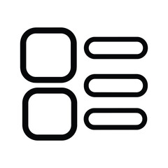 Simple black and white icon of a shopping bag with handles, isolated on