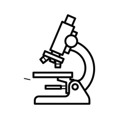 Microscope icon, isolated on