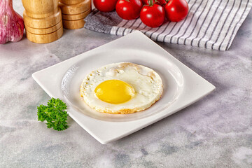 Roasted one egg for breakfast