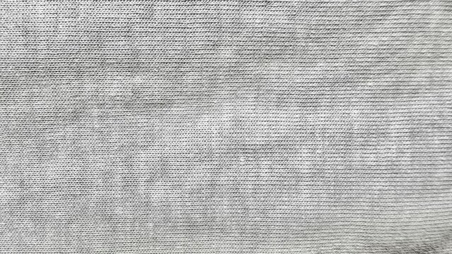 gray ribbed knitted fabric close-up texture with horizontal lines