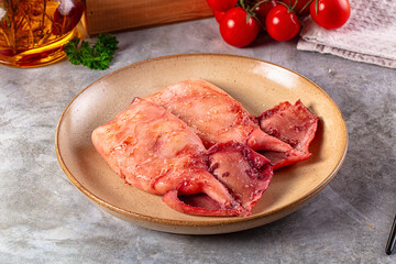 Delicous roasted calamari with protein