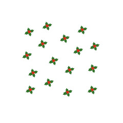 poinsettia New Year's Christmas background, pattern