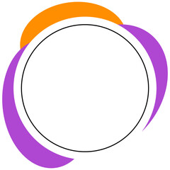 Modern abstract circular design with vibrant color elements