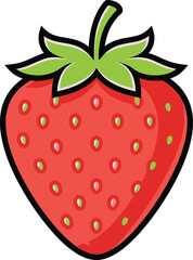 Obraz premium strawberry vector illustration
