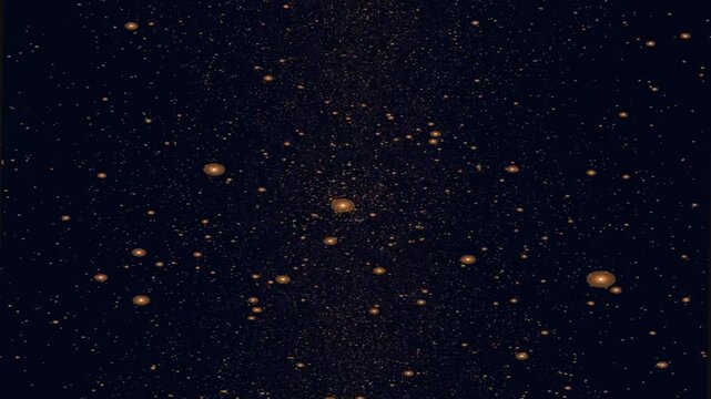 gold particles abstract background with golden. 4k - Powered by Adobe