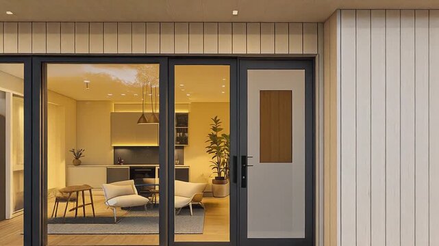 White Backyard Office Studio With Large Windows