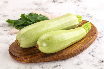 Raw frsh ripe zucchini vegetable