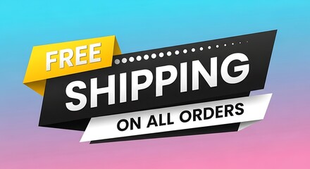Free shipping day illustration of free shipping banner design for sales and promotion announcement