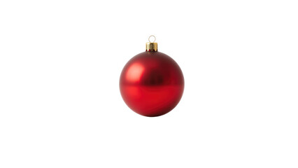 Red Christmas ornament illustration with festive holiday charm and classic seasonal design, png file, isolated on white.