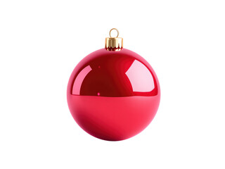 Elegant red Christmas charm illustration featuring festive holiday accents and classic seasonal design elements, perfect for winter décor, Christmas-themed, png file, isolated on white