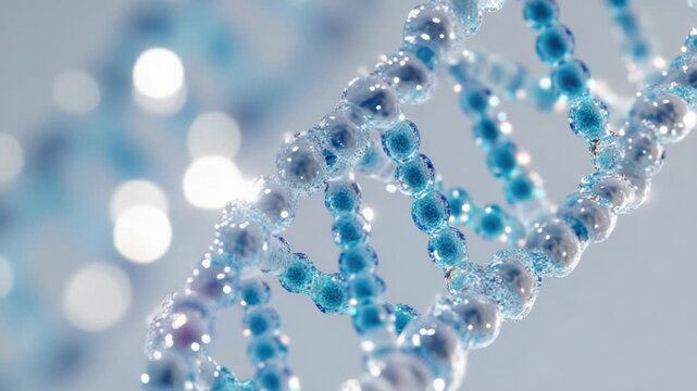 Video A detailed view of a single strand of blue beads, perfect for jewelry or decorative uses