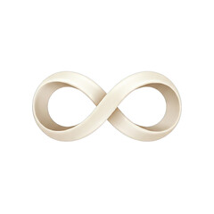 Cream Colored Infinity Symbol On Black Background Elegant Smooth Curve Representing Limitless Possibilities And Eternity