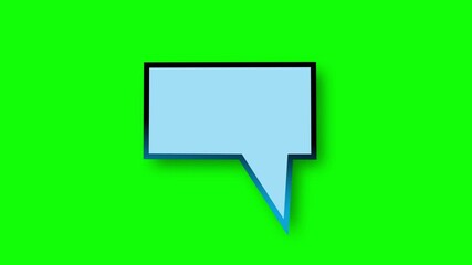 This video shows a collection of speech bubbles with different sizes, orientations, and animations, set against a green screen. Suitable for adding conversation effects, indonesia, 14 november 2025.