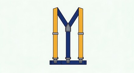 Stylish Blue and Yellow Suspenders for Fashionable Attire.
