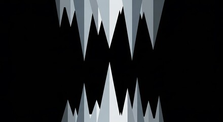 Abstract geometric design with sharp edges and contrasting colors.