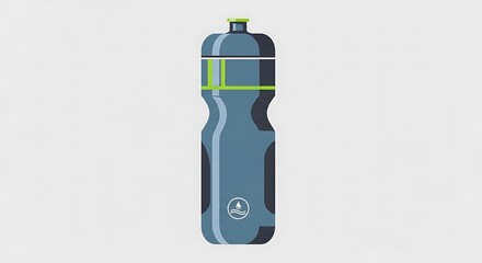 Stylish Blue Water Bottle for Hydration and Fitness Activities.