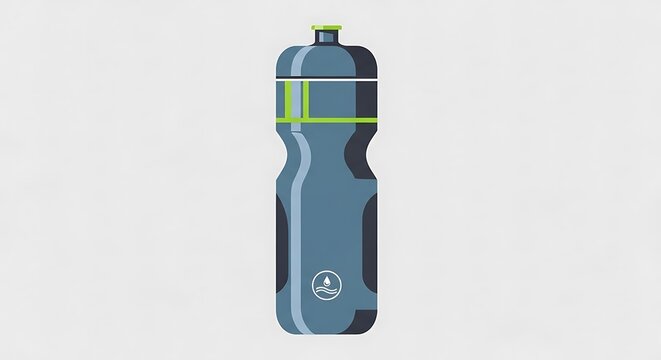 Stylish Blue Water Bottle for Hydration and Fitness Activities.