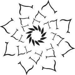 Symmetrical Black Tribal Ring Pattern Tattoo Design Vector