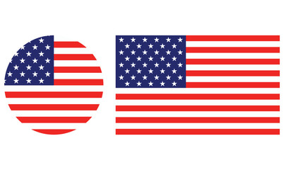 United States of America flags. USA flags