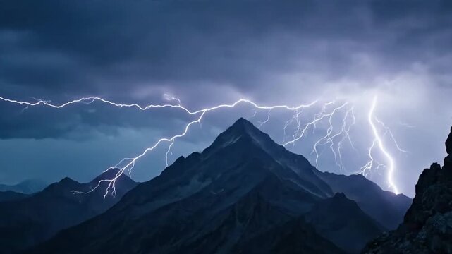 Exploring the sublime beauty and terrifying grandeur of a severe weather event, emphasizing nature's overwhelming force without any human presence. Awe inspiring view of a majestic thunderstorm,?
