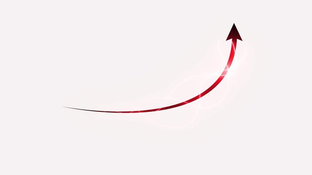 Growing business arrow on black. Profit arow .Business concept, growing chart. Economic Arrow With Growing Trend,4k video