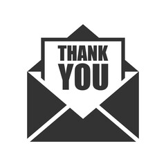 Thank you icon isolated on transparent background