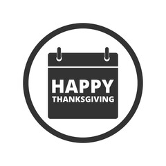 Happy Thanksgiving day icon isolated on transparent background