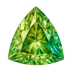 Illustration of green sapphire or emerald isolated on transparen