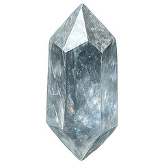 Realistic illustration of uncut diamond isolated on transparent
