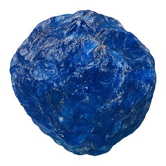 Realistic illustration of uncut sapphire isolated on transparent