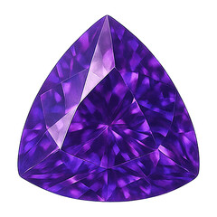 Realistic illustration of purple amethyst isolated on transparent background