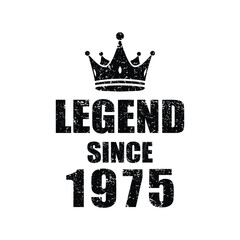Celebrate a 1975 Legend with this Vintage Crown Graphic for Birthday Gifts and Apparel Designs that Honor a Milestone Year of Awesomeness