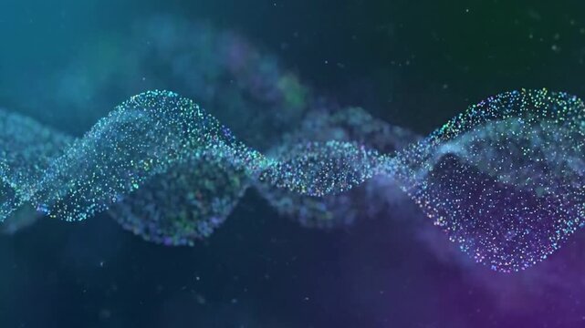 Exploration of biomimicry in motion graphics, where digital elements replicate the growth and decay patterns found in ecosystems. Mid shot, evolving patterns