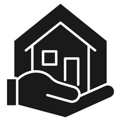 Housing Assistance Glyph Icon