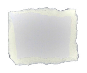White kraft paper torn into pieces in transparent background png