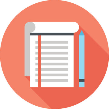 Modern notepad flat line vector illustration icon design concept. Icon for mobile and web graphics. Flat symbol, logo creative concept. Simple and clean flat pictogram