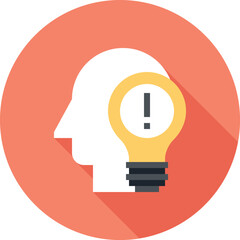 Modern idea flat line vector illustration icon design concept. Icon for mobile and web graphics. Flat symbol, logo creative concept. Simple and clean flat pictogram