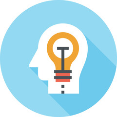 Modern idea flat line vector illustration icon design concept. Icon for mobile and web graphics. Flat symbol, logo creative concept. Simple and clean flat pictogram