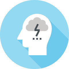 Modern brainstorm flat line vector illustration icon design concept. Icon for mobile and web graphics. Flat symbol, logo creative concept. Simple and clean flat pictogram