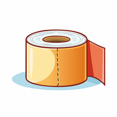 Cartoon roll of medical tape adhesive bandage plaster first aid vector icon