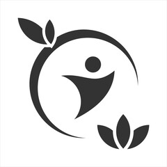 Holistic Health Glyph Icon Vector Illustration