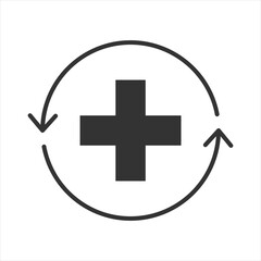 Recovery Glyph Icon Vector Illustration