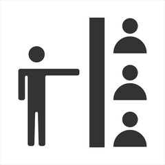 Boundaries Glyph Icon Vector Illustration