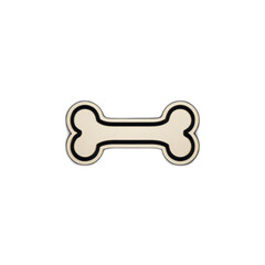 Isolated Icon of a Single Dog Bone on a Contrasting Background for Pet-Themed Designs and Illustrations