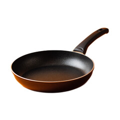 Isolated Single Frying Pan on a Contrasting Background for Kitchen Use and Culinary Styling