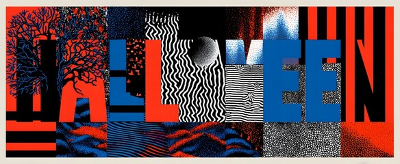 halloween text dances like spooky whispers in decorative thematic lettering flair