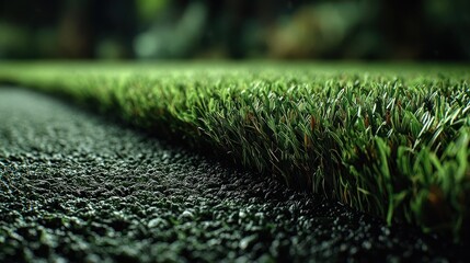 Green Grass and Lawn Surface Detail A Focus on Texture and Contrast